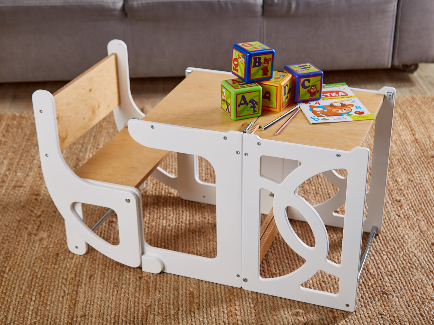 Red Step stool Learning toddler tower lernturn Kitchen helper Stool Helper Tower Children step stool Wooden step stool Toddler kitchen tower