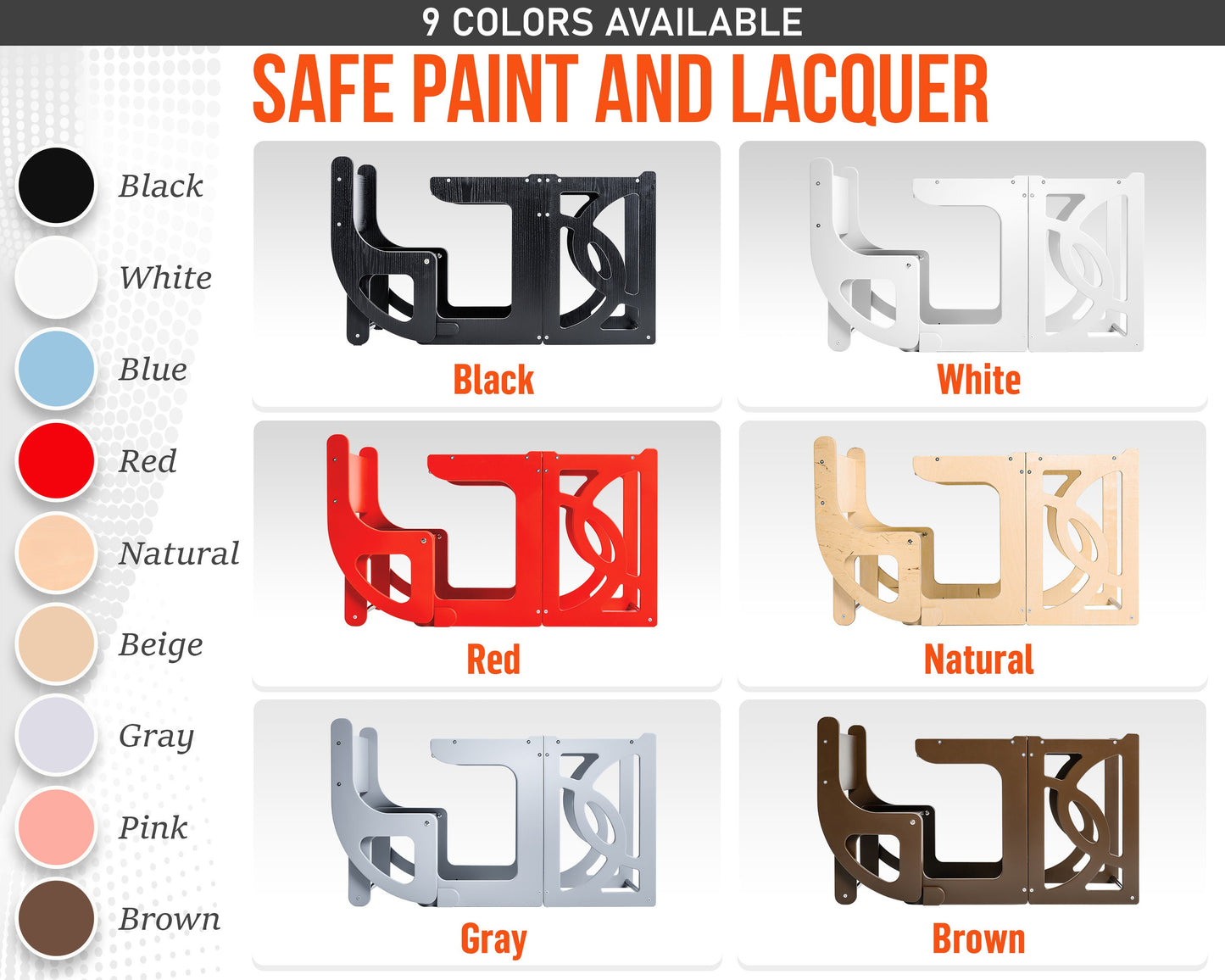 Convertible toddler tower WITH BACK and slide, Twins learning toddler tower