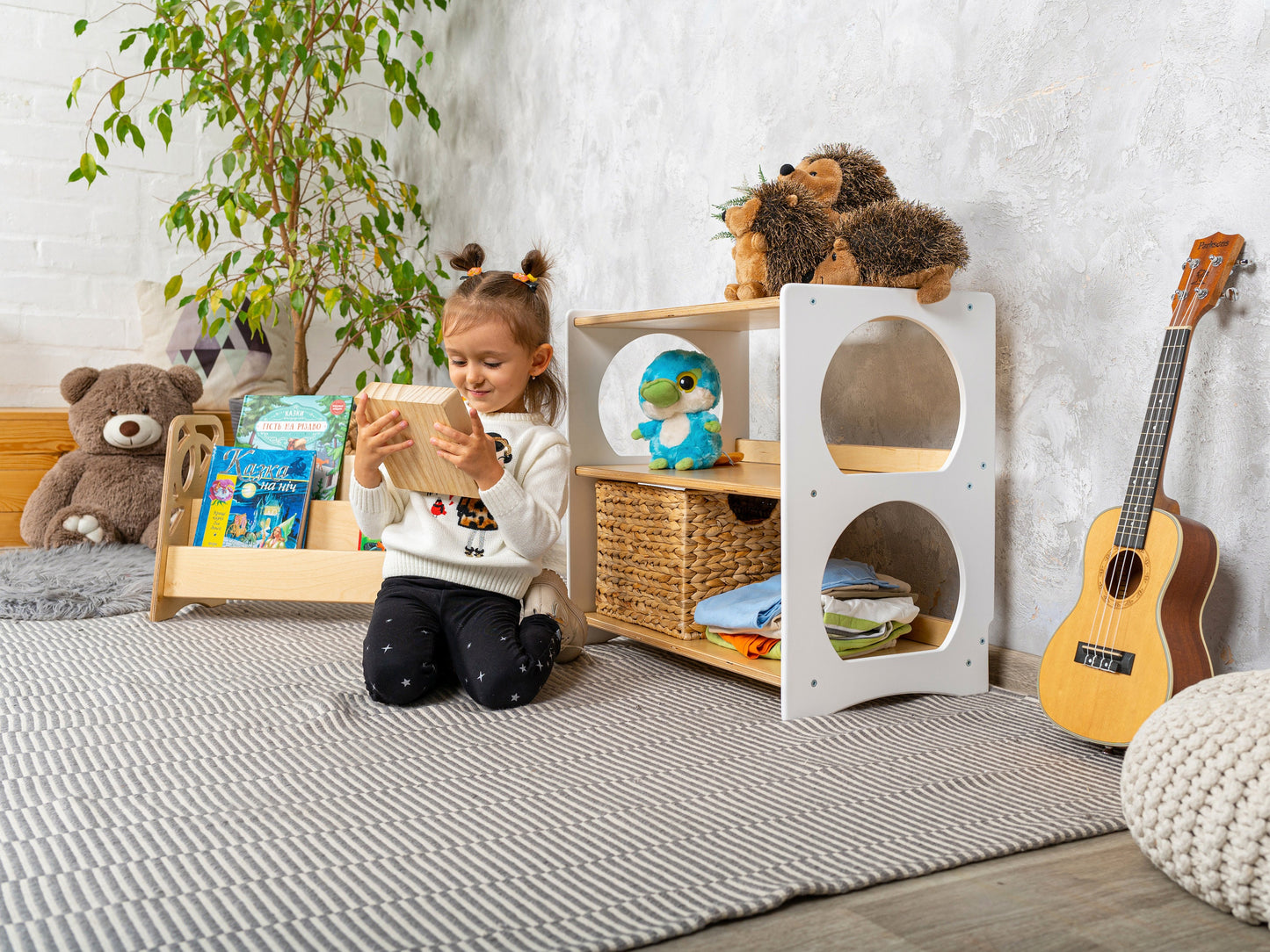 Montessori shelf, 3 tier toy shelf