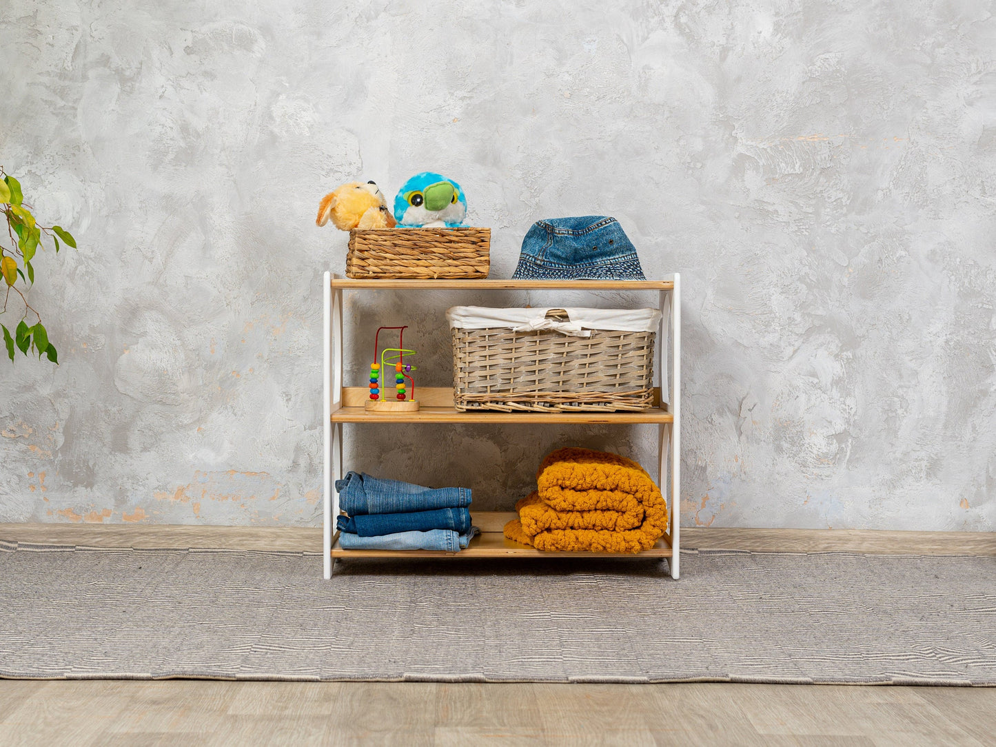 Montessori shelf, 3 tier toy shelf