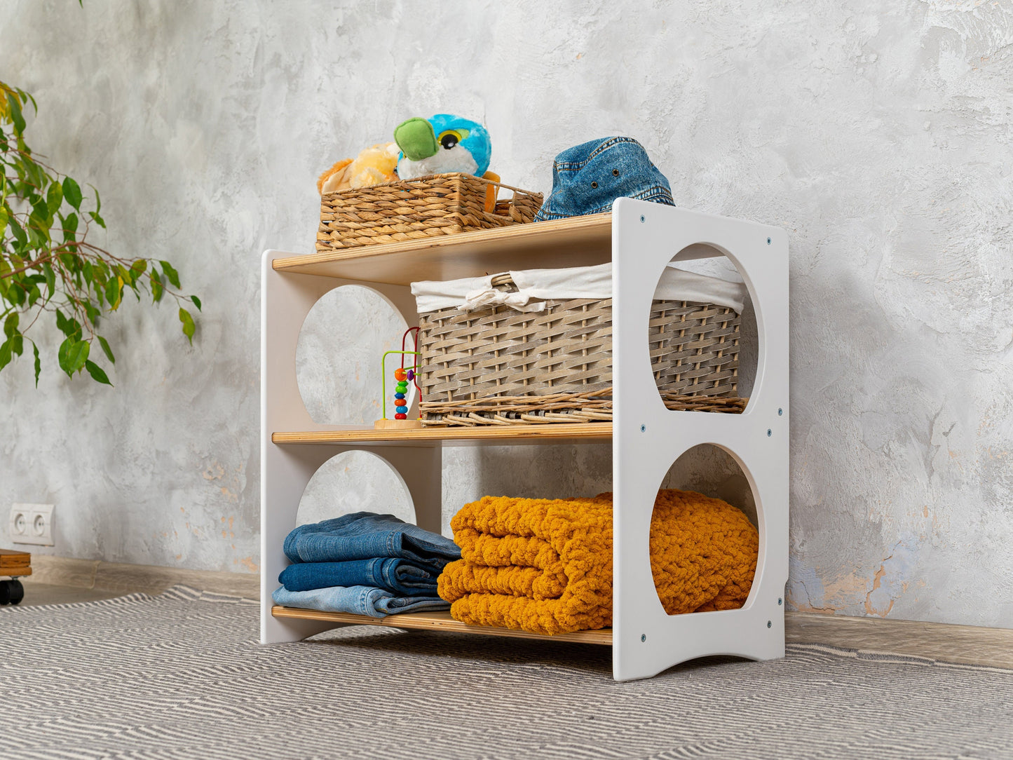Montessori shelf, 3 tier toy shelf