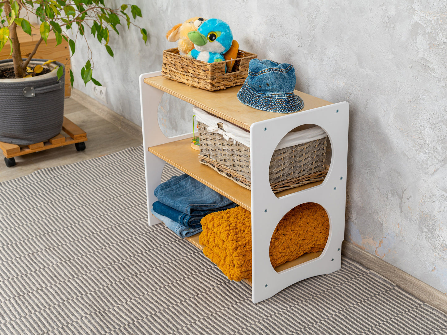 Montessori shelf, 3 tier toy shelf