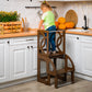 Kitchen helper stool - Table & Chair with seatback, learning toddler tower - Climbambino