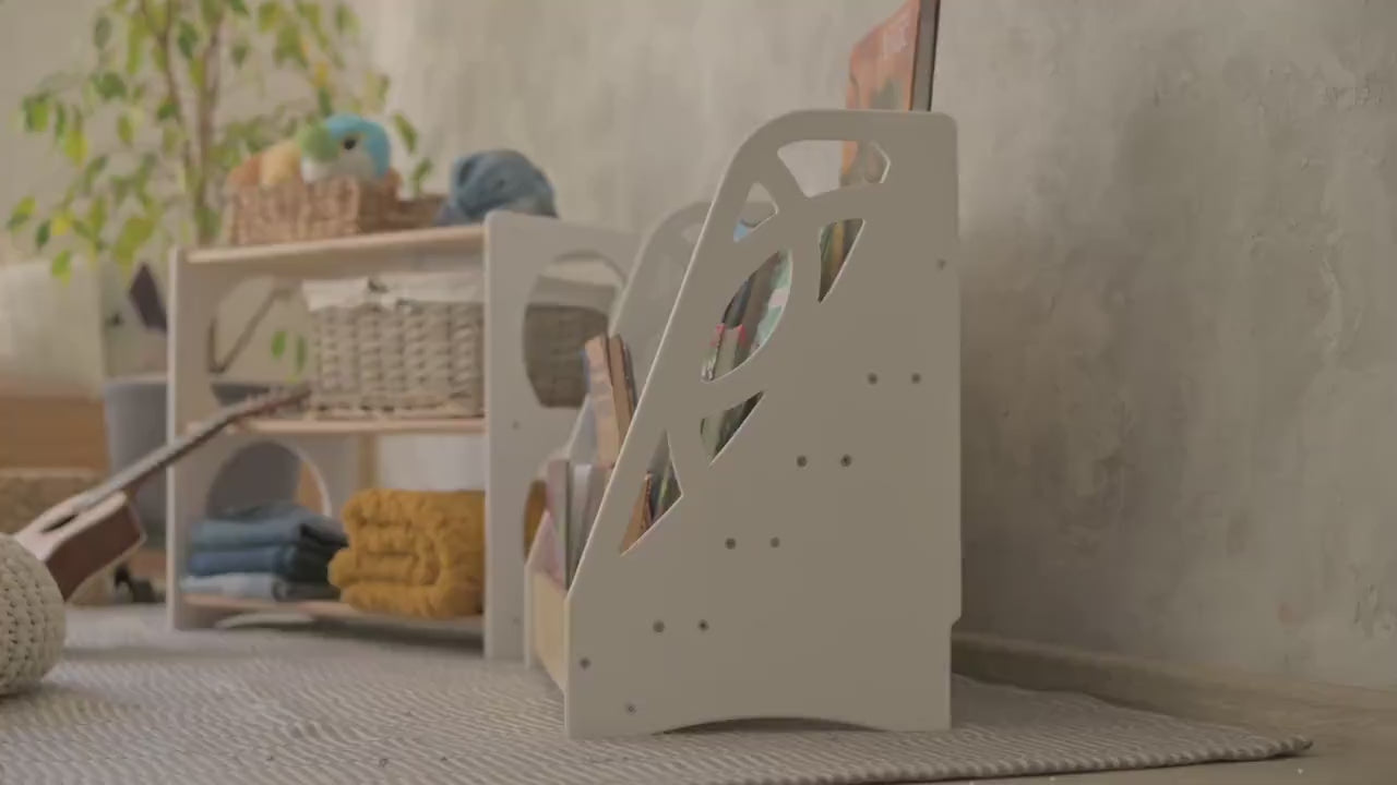 Large Montessori Bookshelf, toddler bookcase