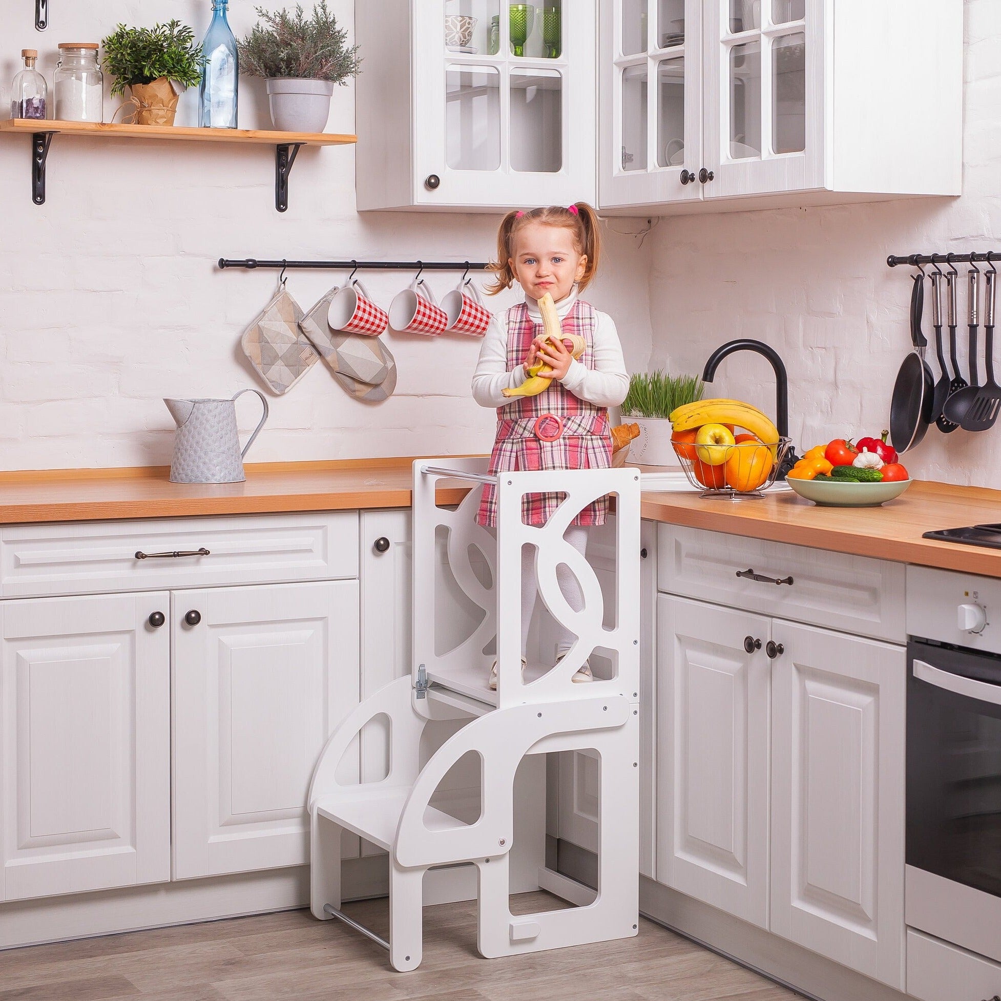 Convertible learning toddler tower table 2 in 1 kitchen helper stool