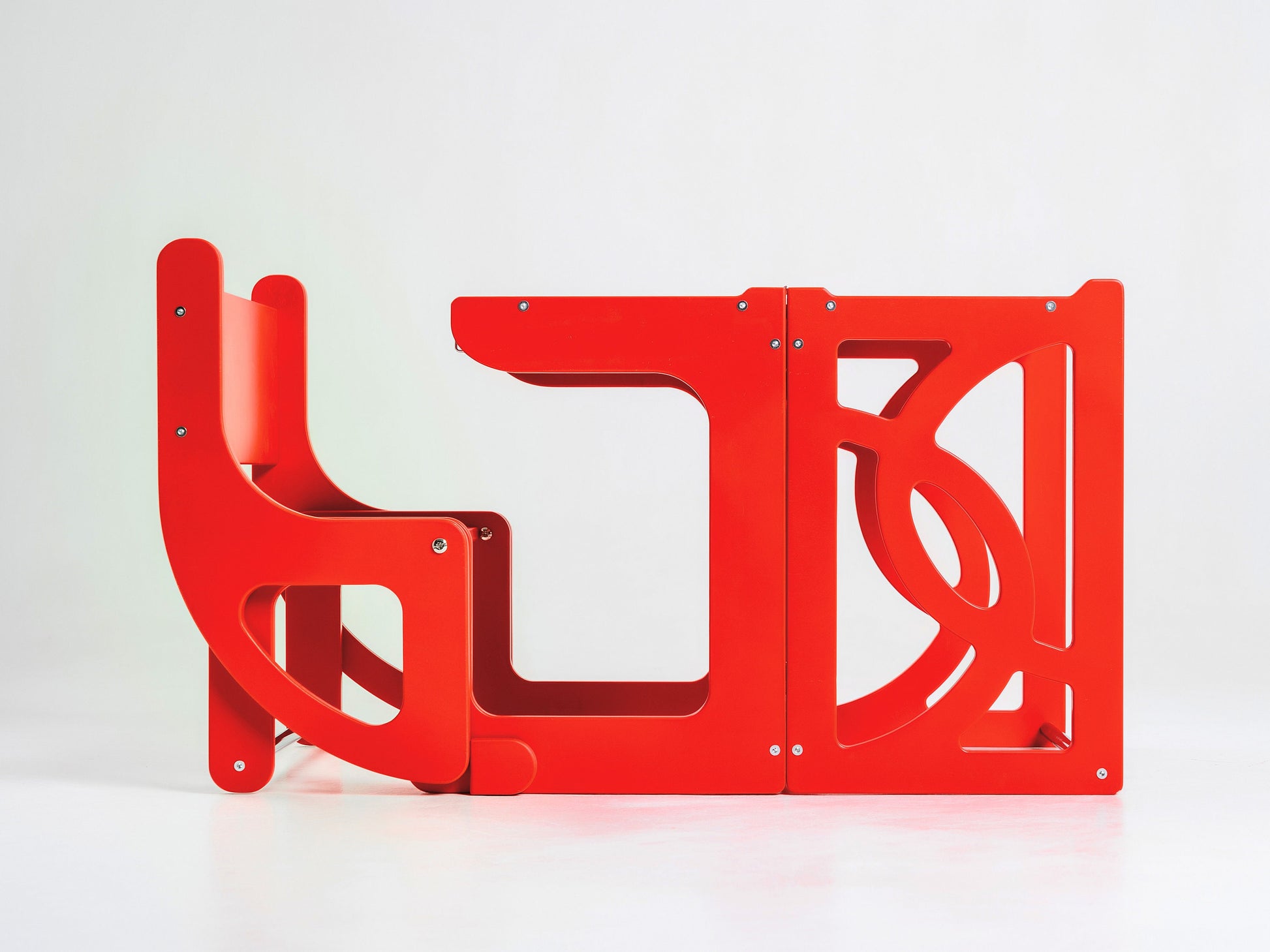 Red Step stool Learning toddler tower lernturn Kitchen helper Stool Helper Tower Children step stool Wooden step stool Toddler kitchen tower