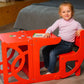 Red Step stool Learning toddler tower lernturn Kitchen helper Stool Helper Tower Children step stool Wooden step stool Toddler kitchen tower