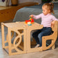 Red Step stool Learning toddler tower lernturn Kitchen helper Stool Helper Tower Children step stool Wooden step stool Toddler kitchen tower