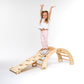 Two-sided rock ramp for Climbambino foldable arch, climbing triangle or Climber