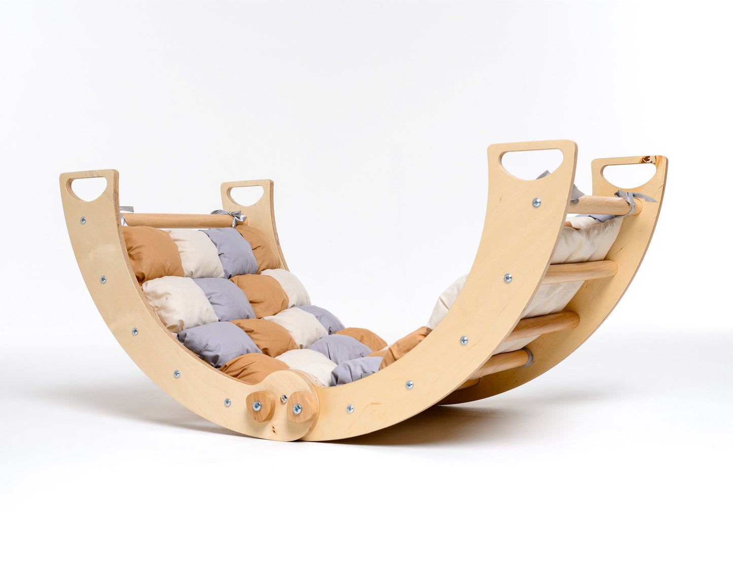 Foldable climbing Arch with mattress, Rock Ramp and slide