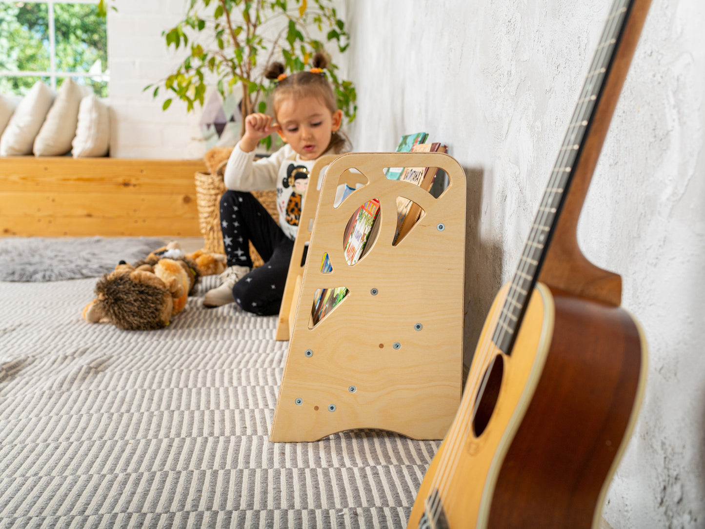 Montessori bookshelf, kids small bookshelf