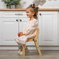 Toddler step stool & chair 2in1, toddler chair with back