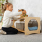 Montessori open shelf, toddler bookshelf
