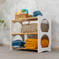 Montessori open shelf, toddler bookshelf