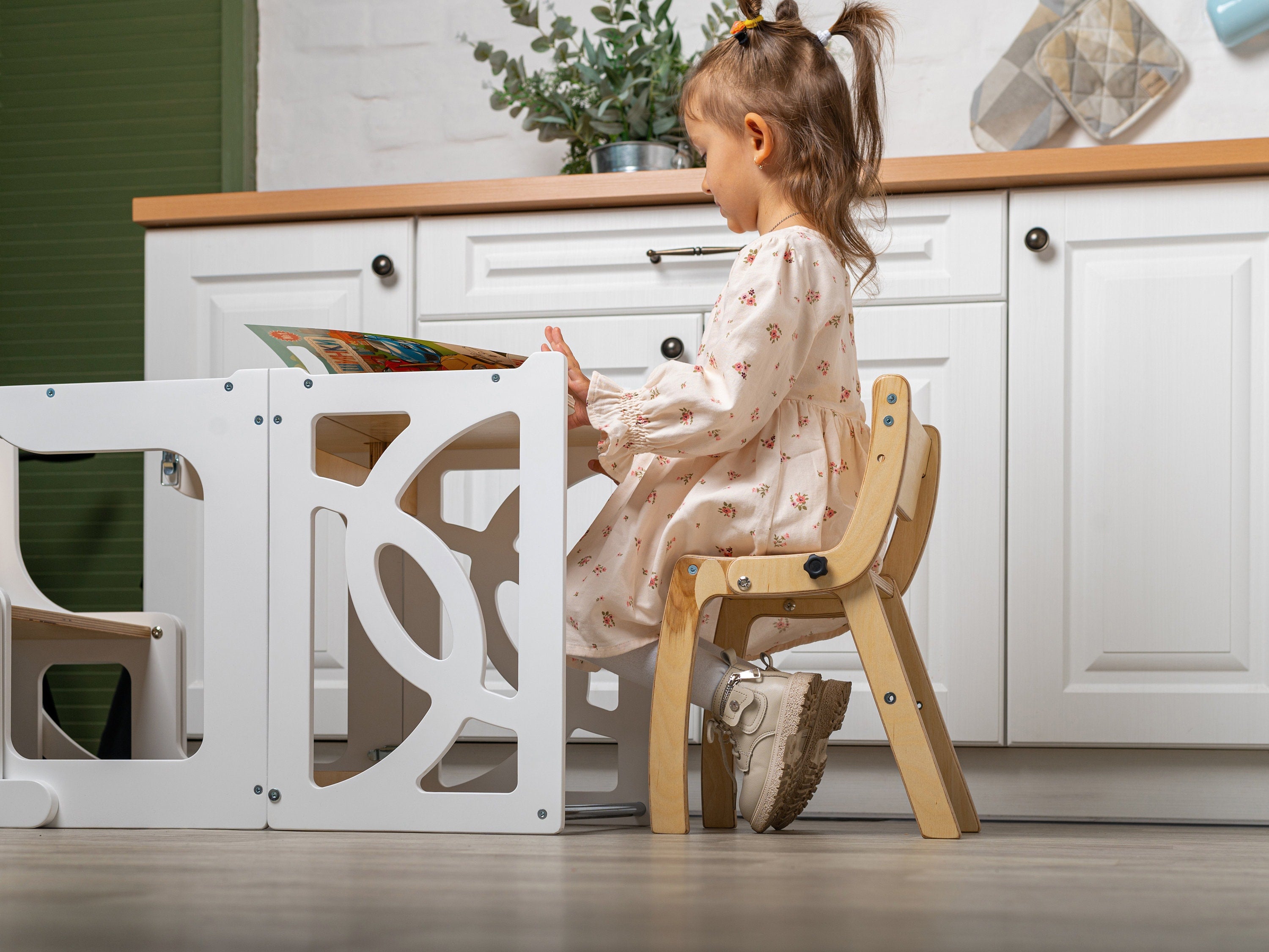 Convertible Step Stool Chair 2in1 kids kitchen stool