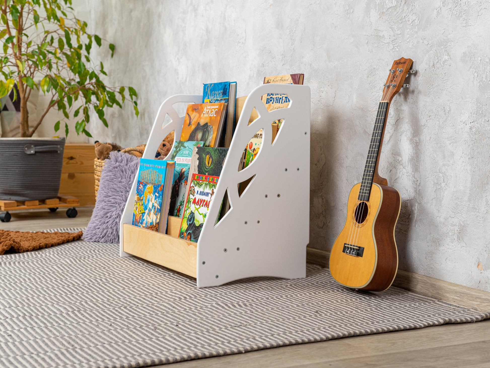 Large Montessori Bookshelf, toddler bookcase