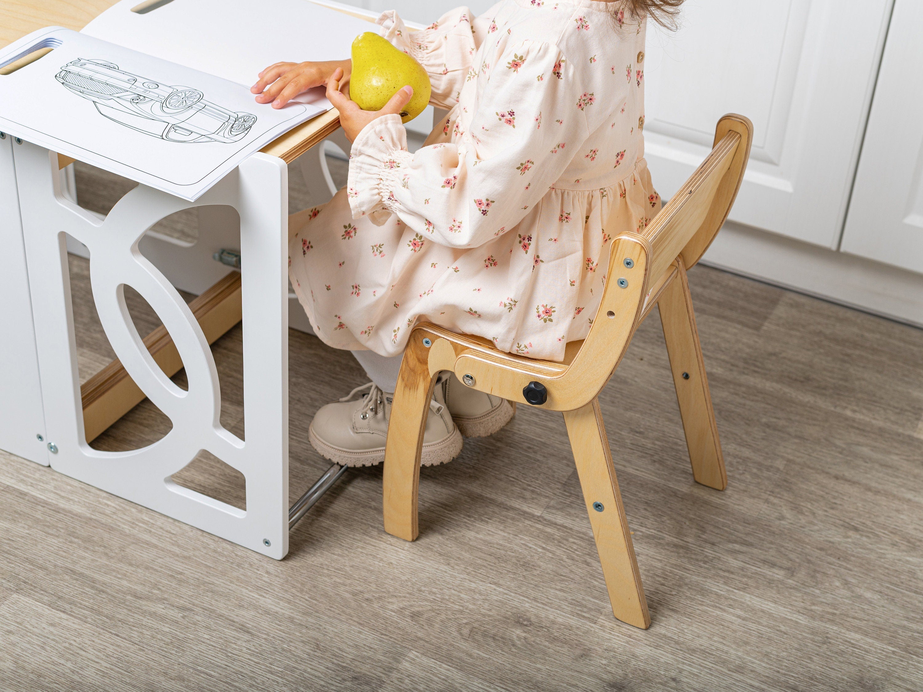 Convertible step stool chair 2in1 toddler step stool