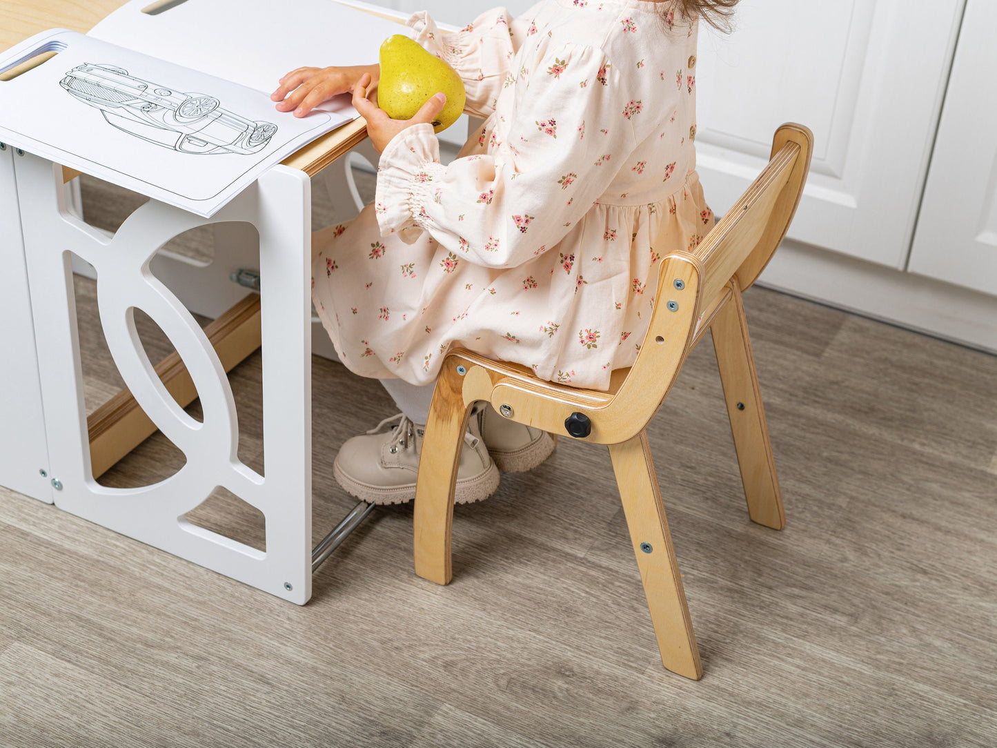 Convertible step stool & chair 2in1, toddler step stool