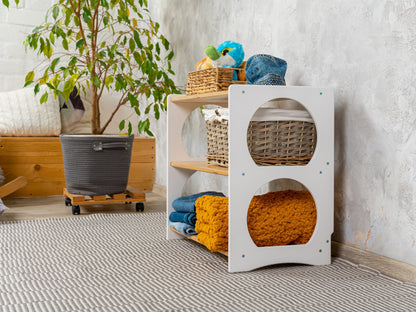 Set of Nursery furniture: Montessori Bookshelf & Montessori open shelf, montessori furniture set