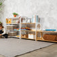 Montessori open shelf, toddler bookshelf