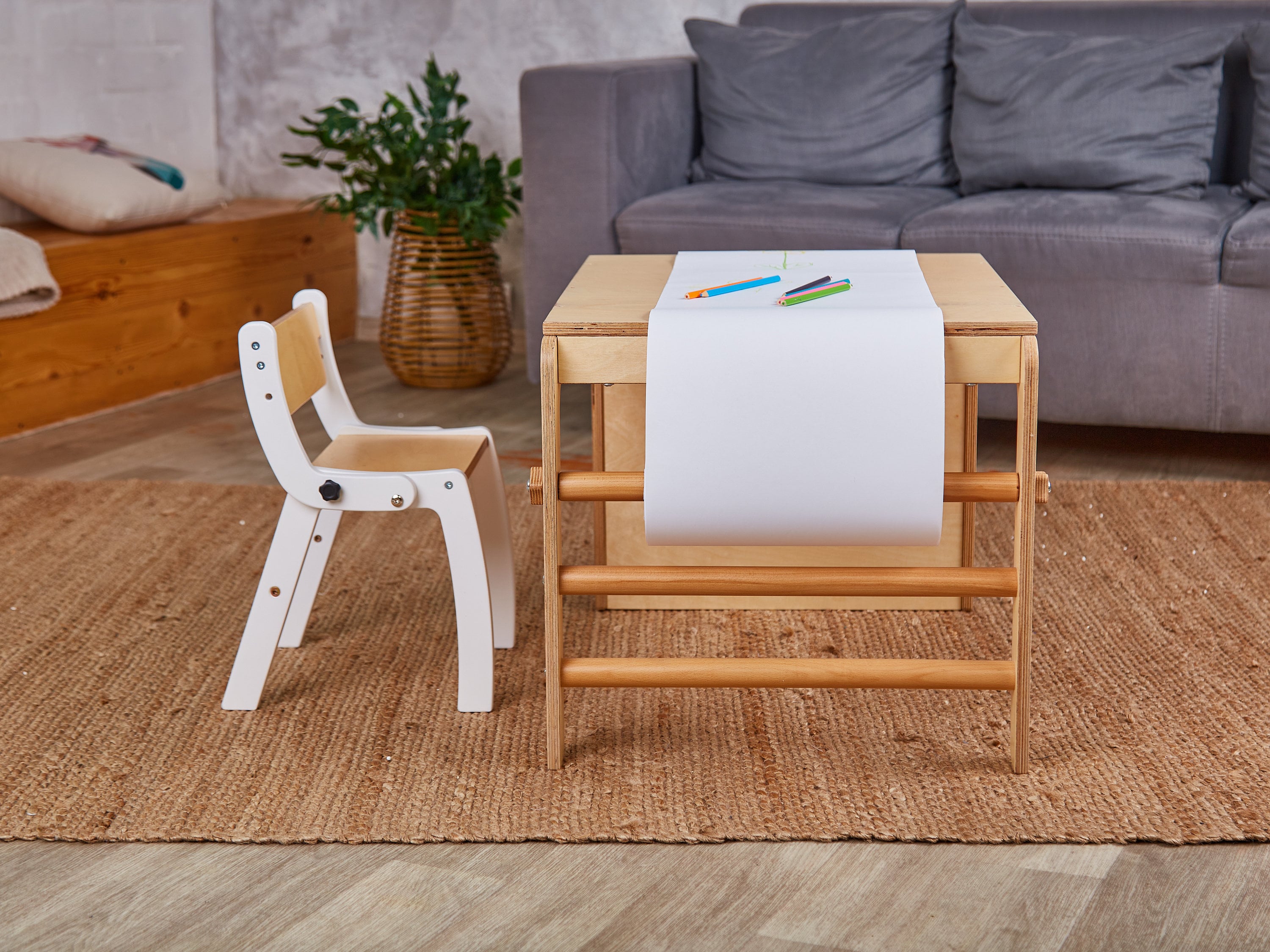 Kids chair discount with side table